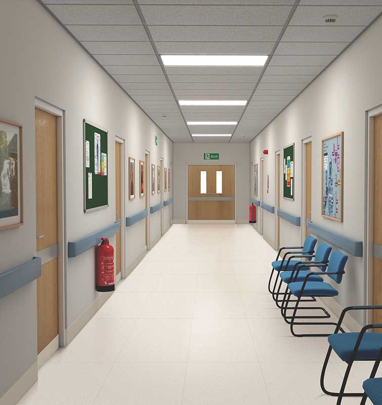 glazed porcelain tiles in hospitals